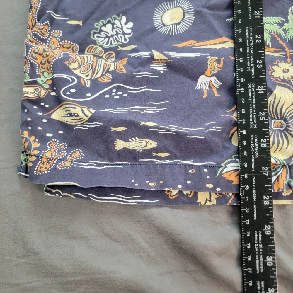 Ralph Lauren Polo Sport Hawaiian Shirt Men's XL Blue Aloha Hula Girl AOP SS